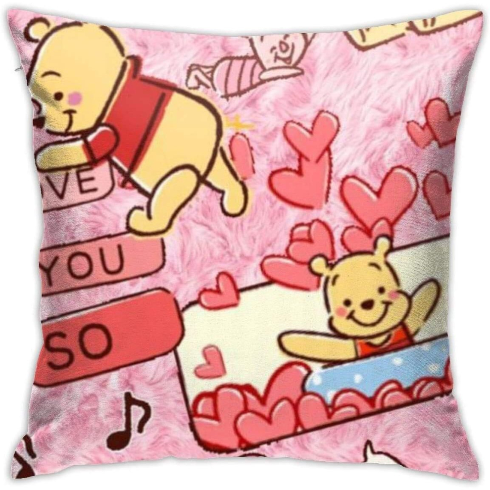 Throw Pillow Covers Winnie The Pooh Pillowcase Cushion Case for Sofa Bed Chair Home Decor.(18x18 Inch)-image-OPC-PCTS6FG-NEW