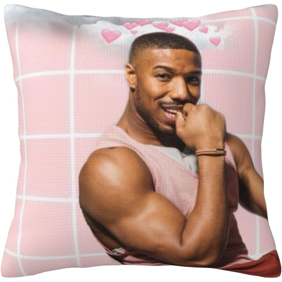 Michael Actor B. Jordan Linen Decorative Throw Pillow Pillowcases Square Cushion Case Floor Pillowcases