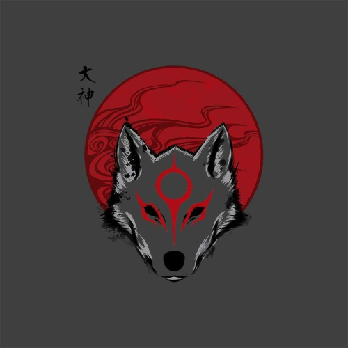Okami Red Sun God Cushion 18"x18" 1