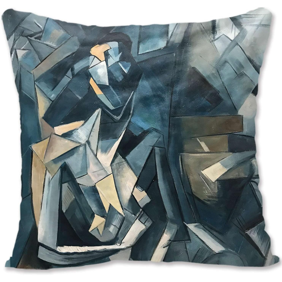 Decorative Throw Pillow Case Cover Abstract Art - Picasso - On The Beach  B-Seated Nude  B-image-OPC-PCTS8W2-NEW