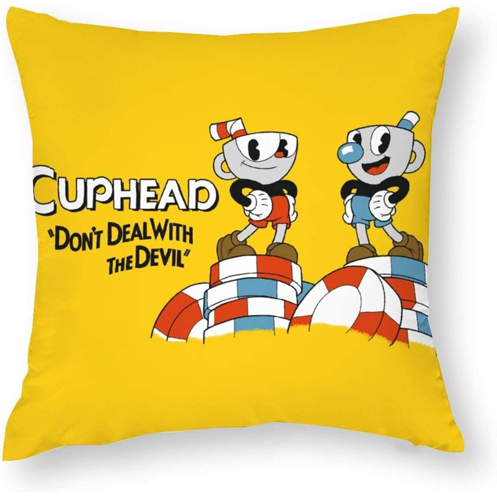 Cup-he-ad Pillowcase Double Side Printed,Throw Pillow Covers Both Sides Sofa Square Cushion(18"X18")-image-OPC-PCTS9S9-NEW