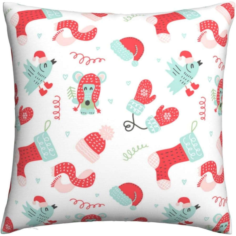 Christmas With Red Mittens Socks Throw Pillow Covers Decorative  Pillowcase Square Cushion Cases-image-OPC-PCTS55Z-NEW