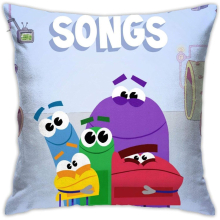 Soft Ask The Storybots Pillowcases Double-Sided Printed Pillowcase Hidden Zipper Home Decorative for Living Room/Car/Bedroom 18x18 in