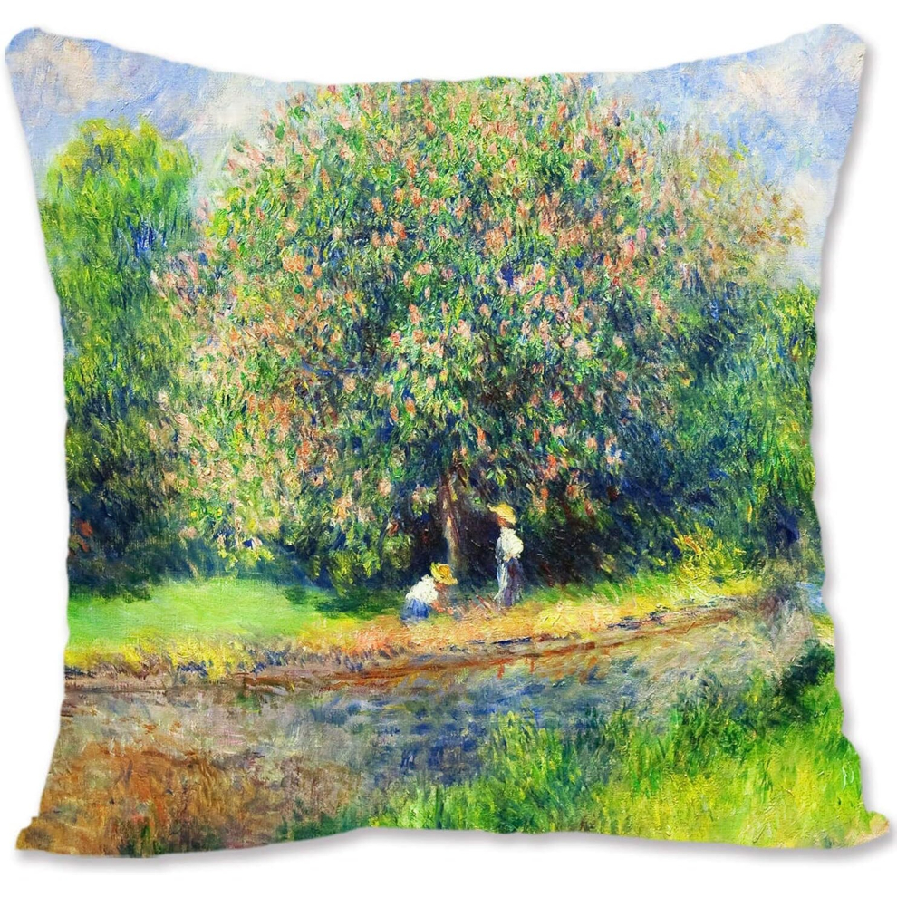 Decorative Throw Pillow Case Cover Human Art - Degas - The Rehearsal Onstage DE-Chestnut Tree in Bloom Re-image-OPC-PCTSCNX-NEW