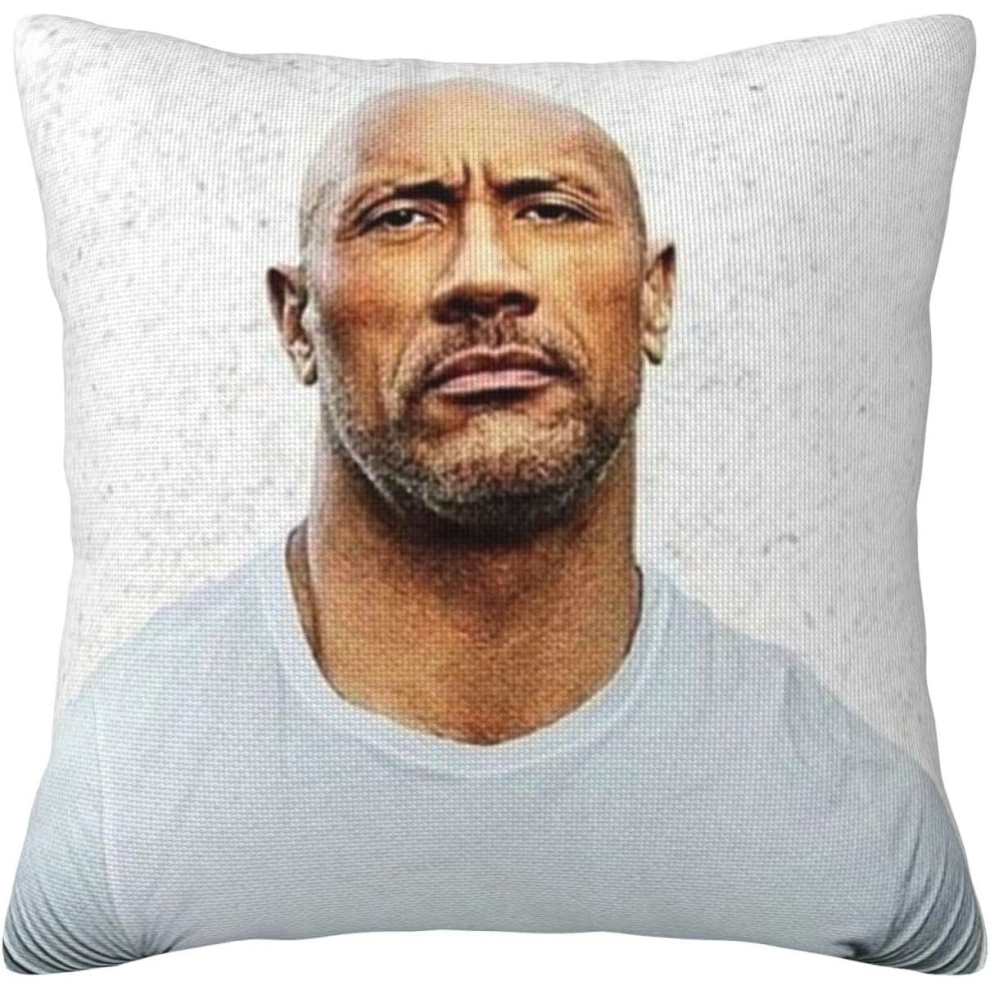 Dwayne Celebrity Johnson Linen Decorative Throw Pillow Pillowcases Square Cushion Case Floor Pillowcases-image-OPC-PCTSGGT-NEW