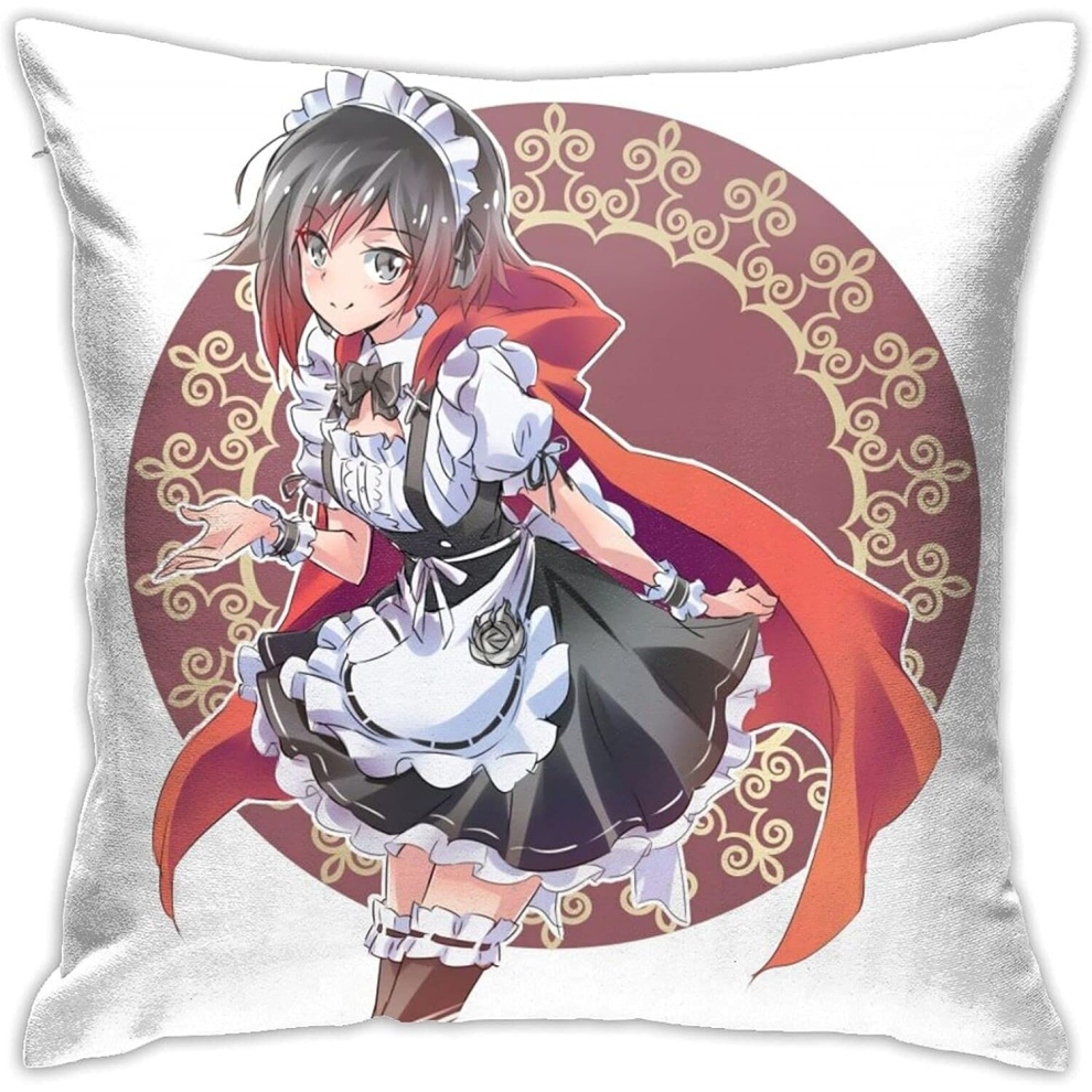 RWBY Ruby Rose Anime Pillow Double-Sided Stylish Printing Throw Pillow Cases Soft Pillowcase Bedroom Sofa Decorative Cushion Cover 18"18" in-image-OPC-PCTSH7R-NEW