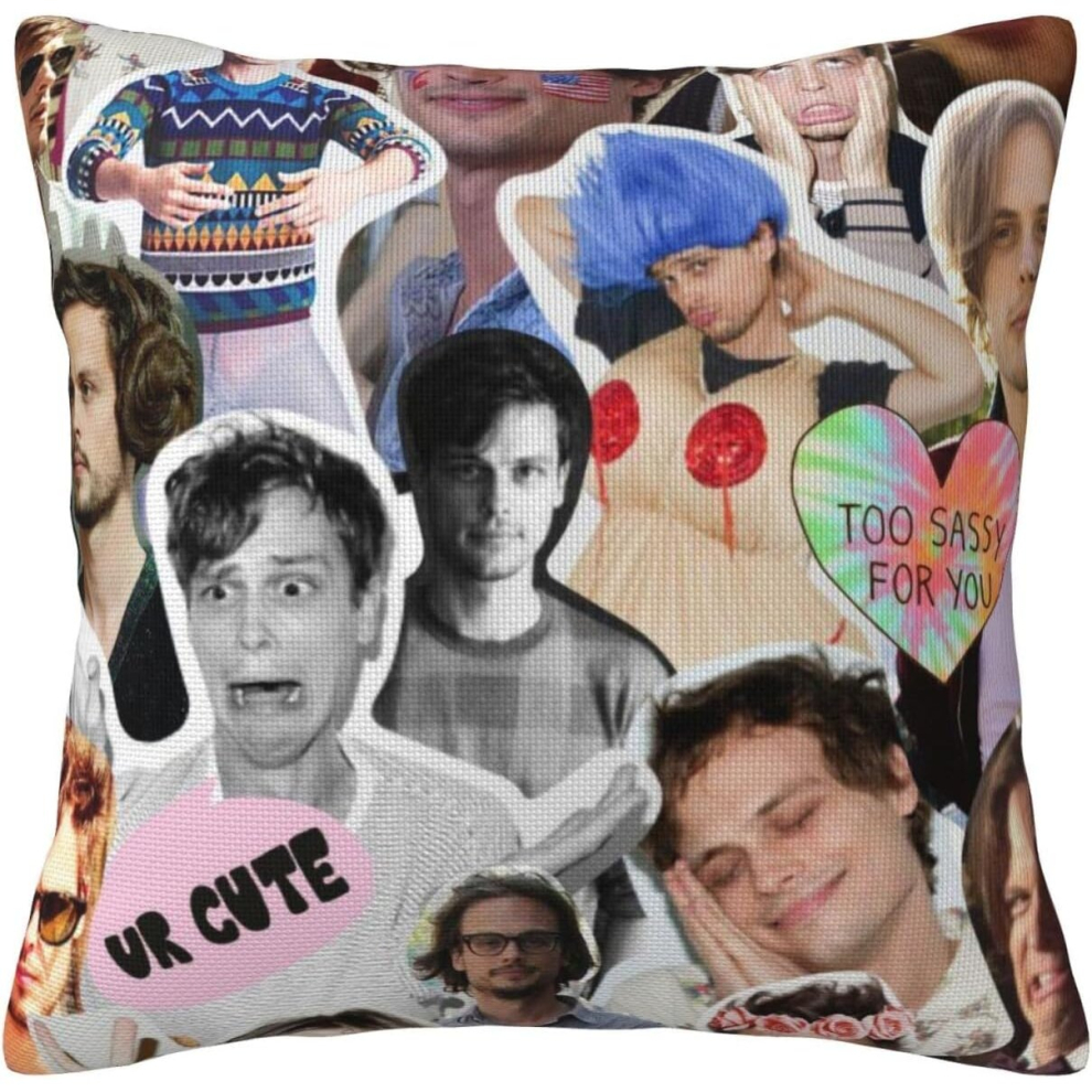 Matthew Actor Gray Gubler Linen Decorative Throw Pillow Pillowcases Square Cushion Case Floor Pillowcases, Backrest Covers-image-OPC-PCTSGXD-NEW