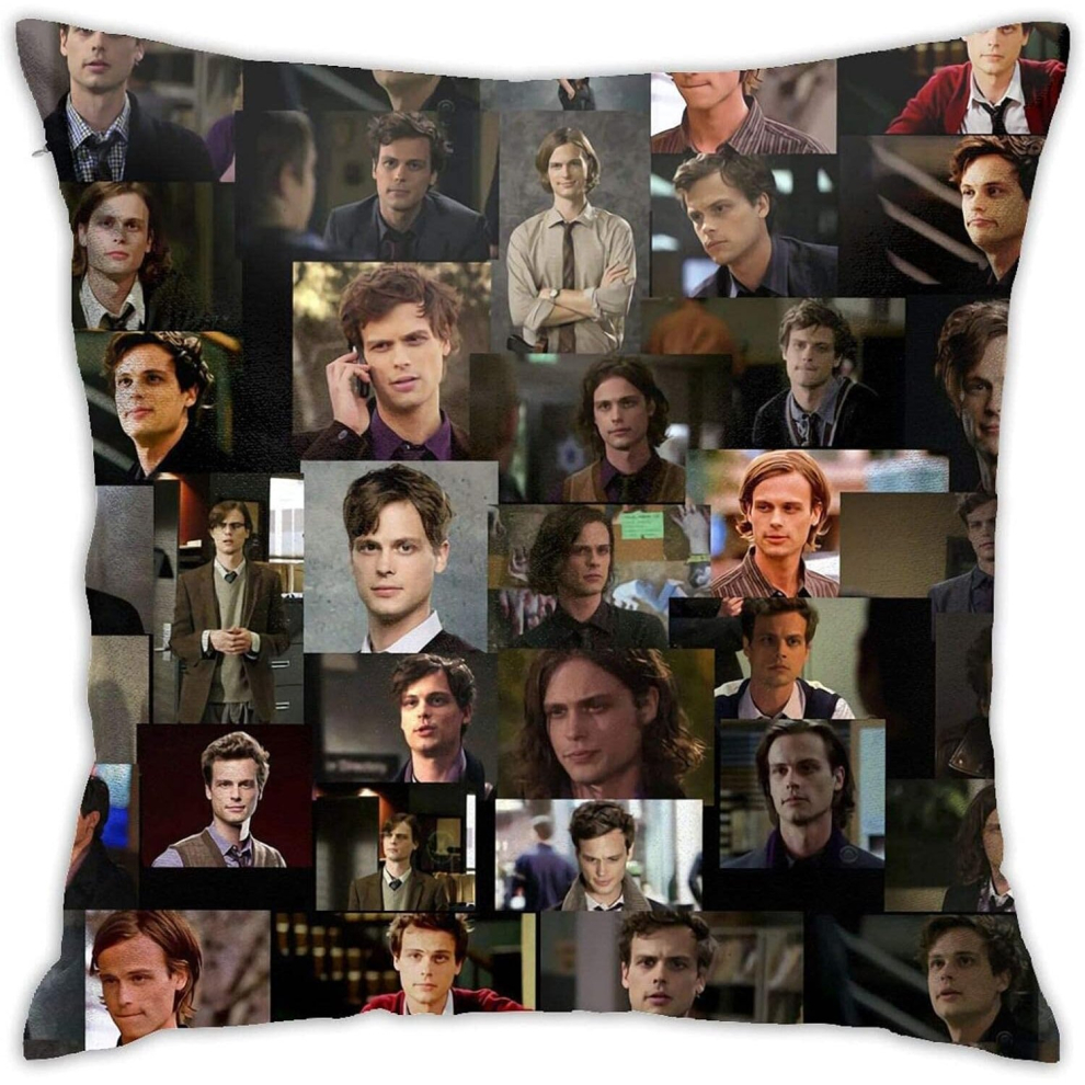 Matthew Gray Gubler Pillow Case Decorative Throw Pillow Cover 18"x18"