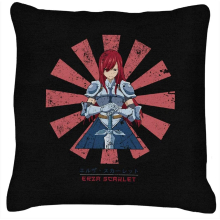 Erza Scarlet Retro Japanese Fairy Tale Cushion 18"x18"