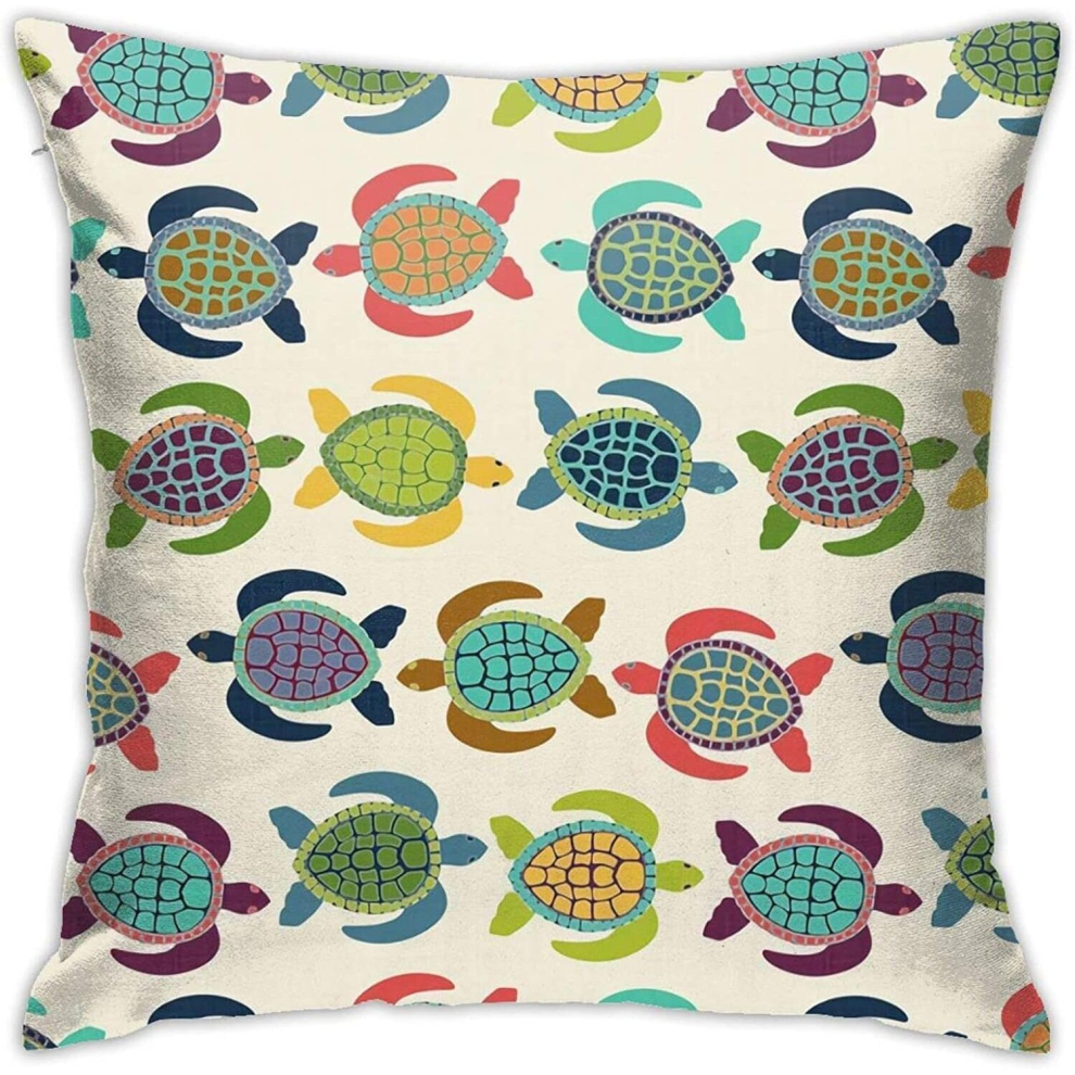 Square Pillowcase Cover Baby Sea Turtle Migration Kerota