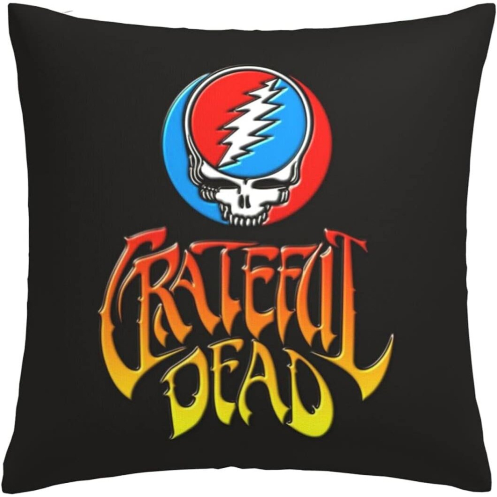 Grate-Ful Dead Dancing Cushion Covers 45 X 45 Cm Square Throw Pillowcases For Sofa Bedroom With Invisible Zipper 18 X 18 Inch Sets Of 1-image-OPC-PCTSJSP-NEW