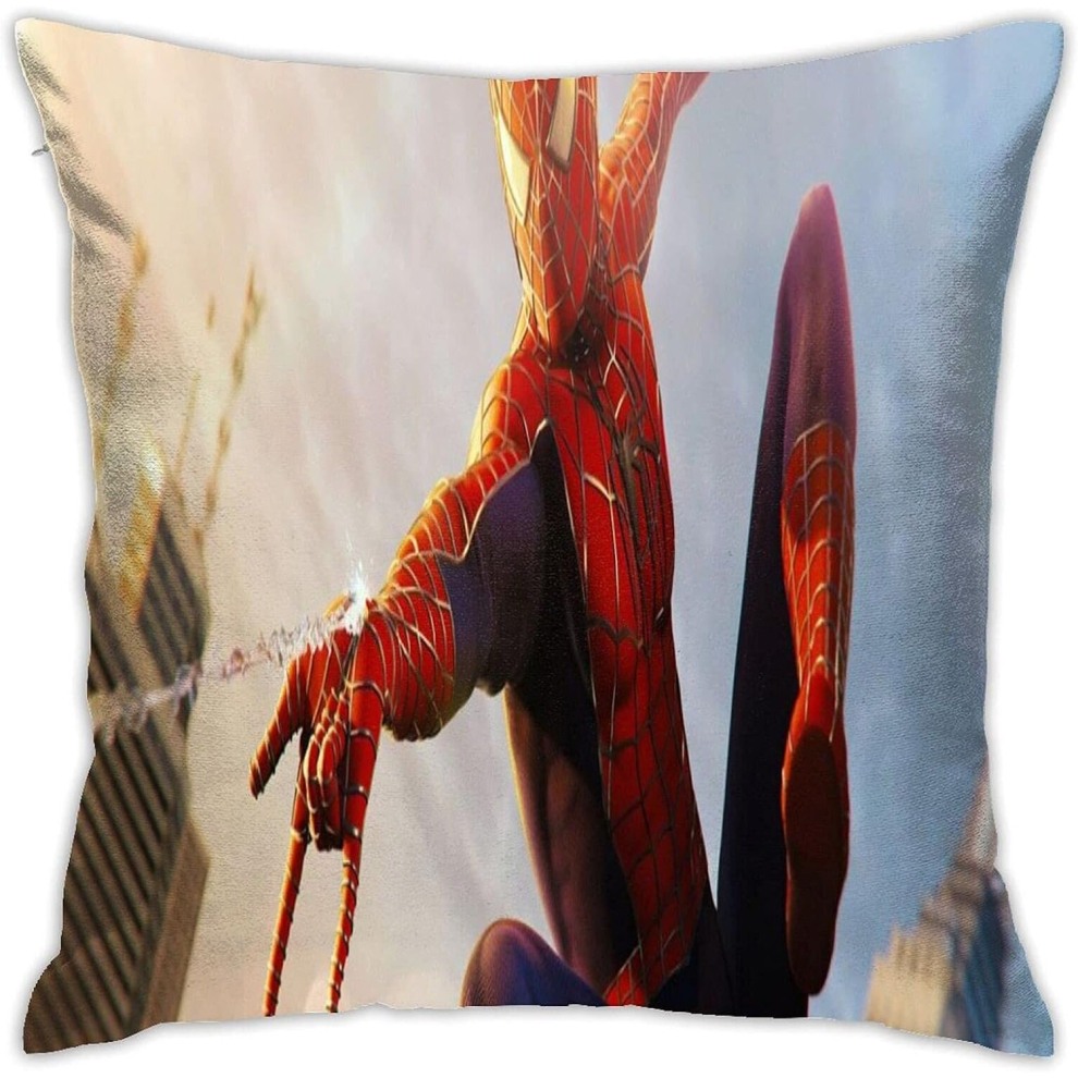 Spiderman Custom Throw Pillow Cover,Personalized Decor Pillowcases,Wedding Keepsake Throw Pillow,Birthday Gift 18"x18"-image-OPC-PCTSKVY-NEW