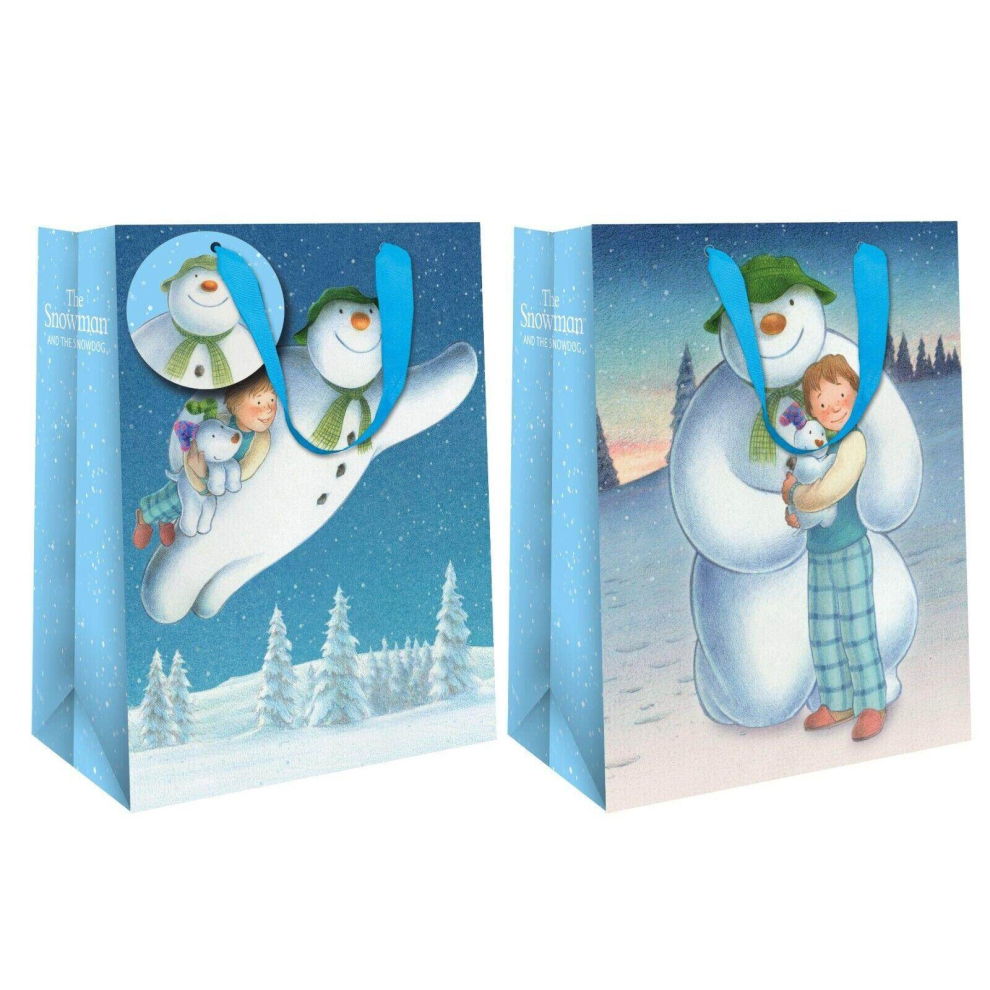 The Snowman Christmas Gift Bag Pack of 3