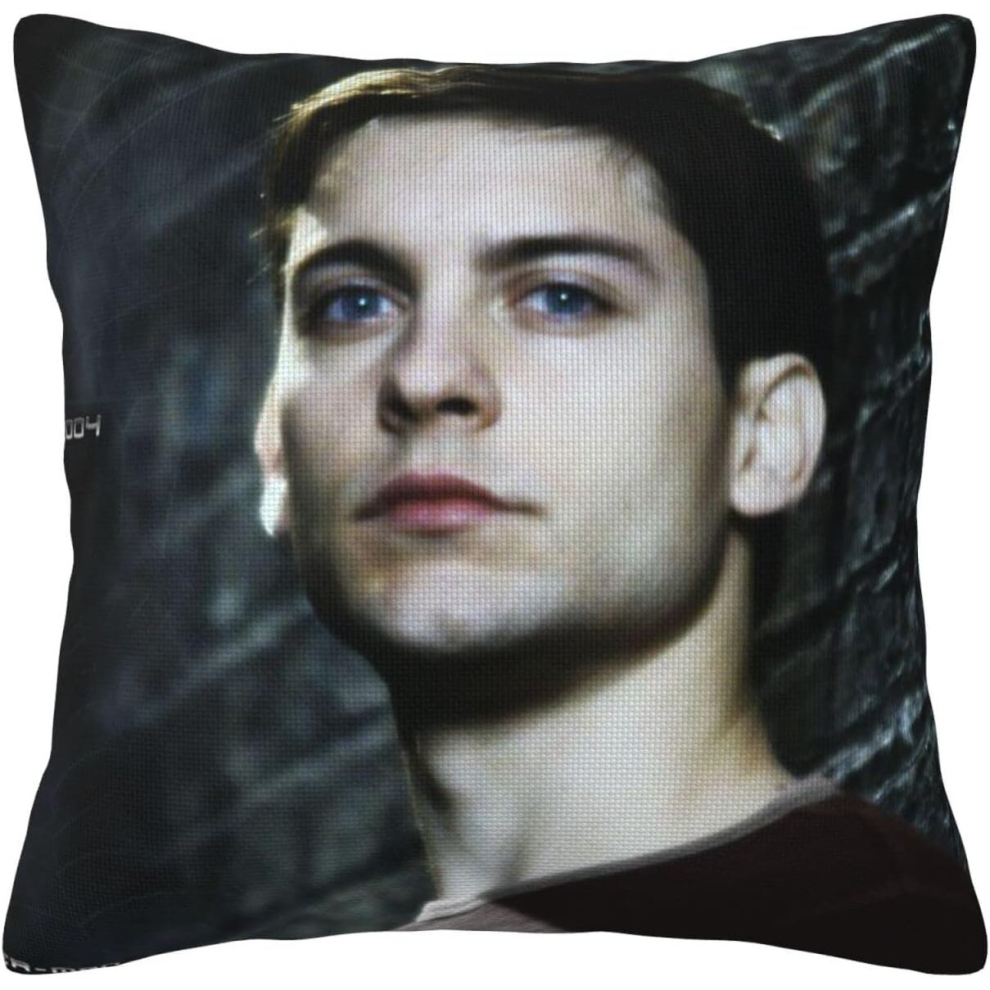 Tobey Actor Maguire Linen Decorative Throw Pillow Pillowcases Square Cushion Case Floor Pillowcases, Backrest Covers-image-OPC-PCTSNXX-NEW
