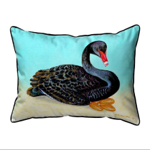 20 x 24 in. Black Swan Extra Large Zippered Pillow