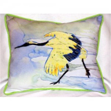 Yellow Crane Indoor & Outdoor Throw Pillow - Yellow - 20 x 24 in.