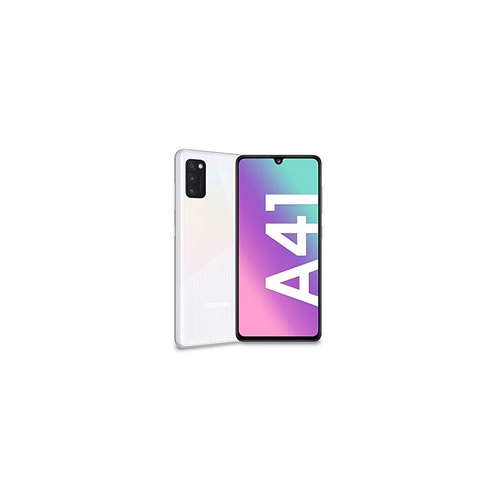 Samsung Galaxy A41 A415F Dual SIM 4G (64GB/4GB, Prism Crush White) Mobile Phone