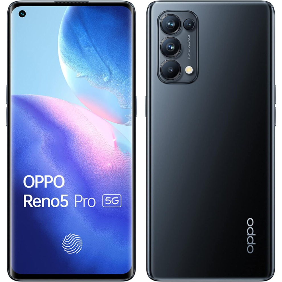 OPPO Reno 5 5G (128GB+8, Black, Global version) Mobile Phone