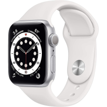 Apple Apple Watch Series 6 40mm [MG283, Silver Aluminium White Sport Band] - Refurbished