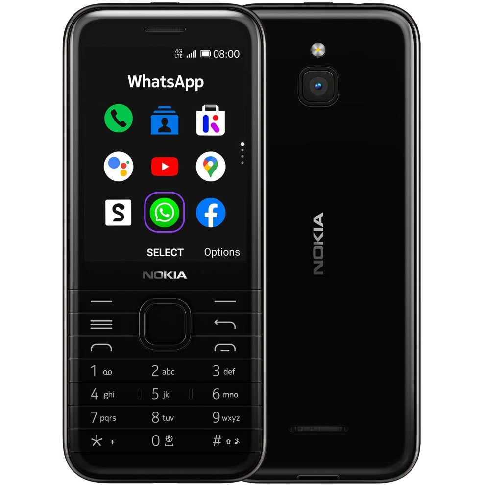 Nokia 8000 DS (4G, TA-1311) (4GB, Black)