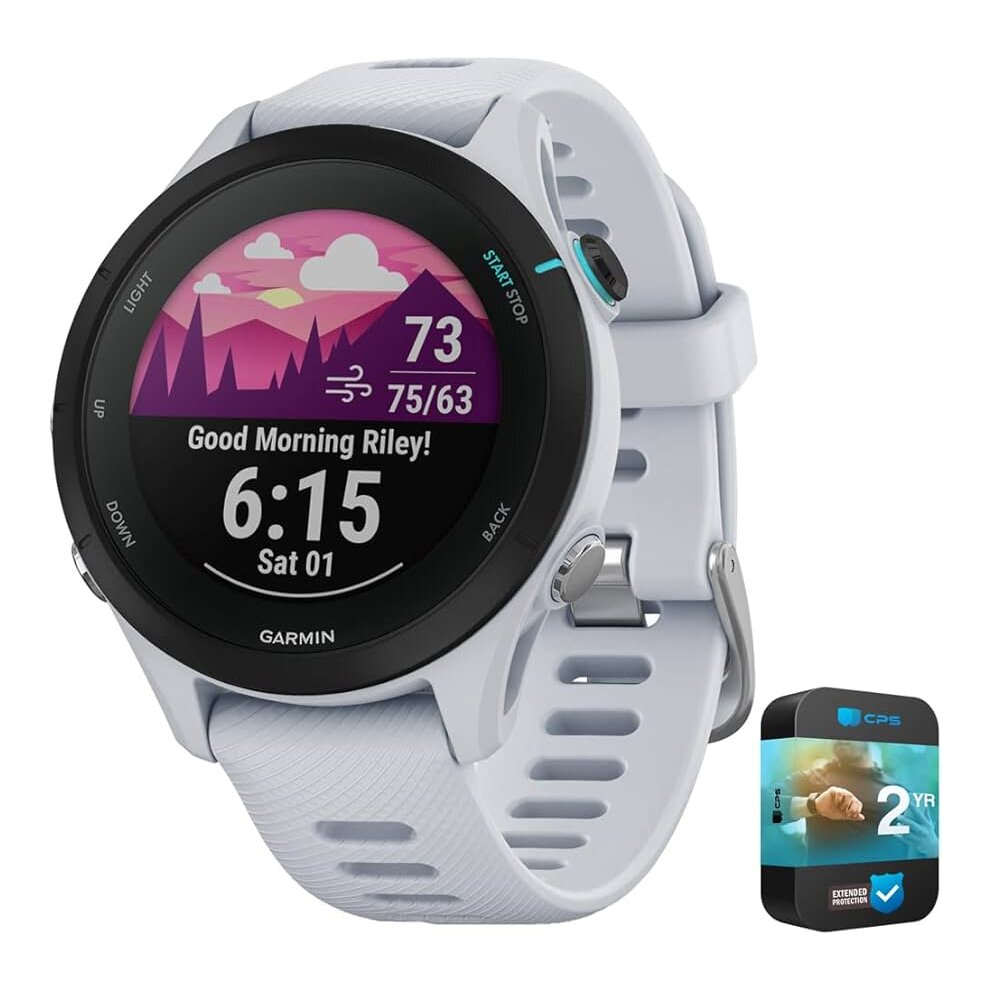 Garmin Forerunner 255 Music GPS Running Watch (Whitestone, 010-02641-31, EU/PAC)