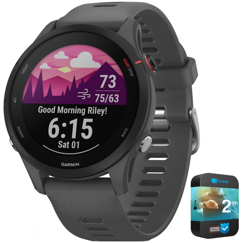 Garmin Forerunner 255 GPS Running Watch (Slate Grey, 010-02641-10, EU/PAC)