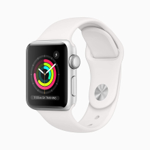 Apple Watch Series 3 38mm (A1858) Silver Aluminium Case with White Sport Band MTEY2 - Refurbished