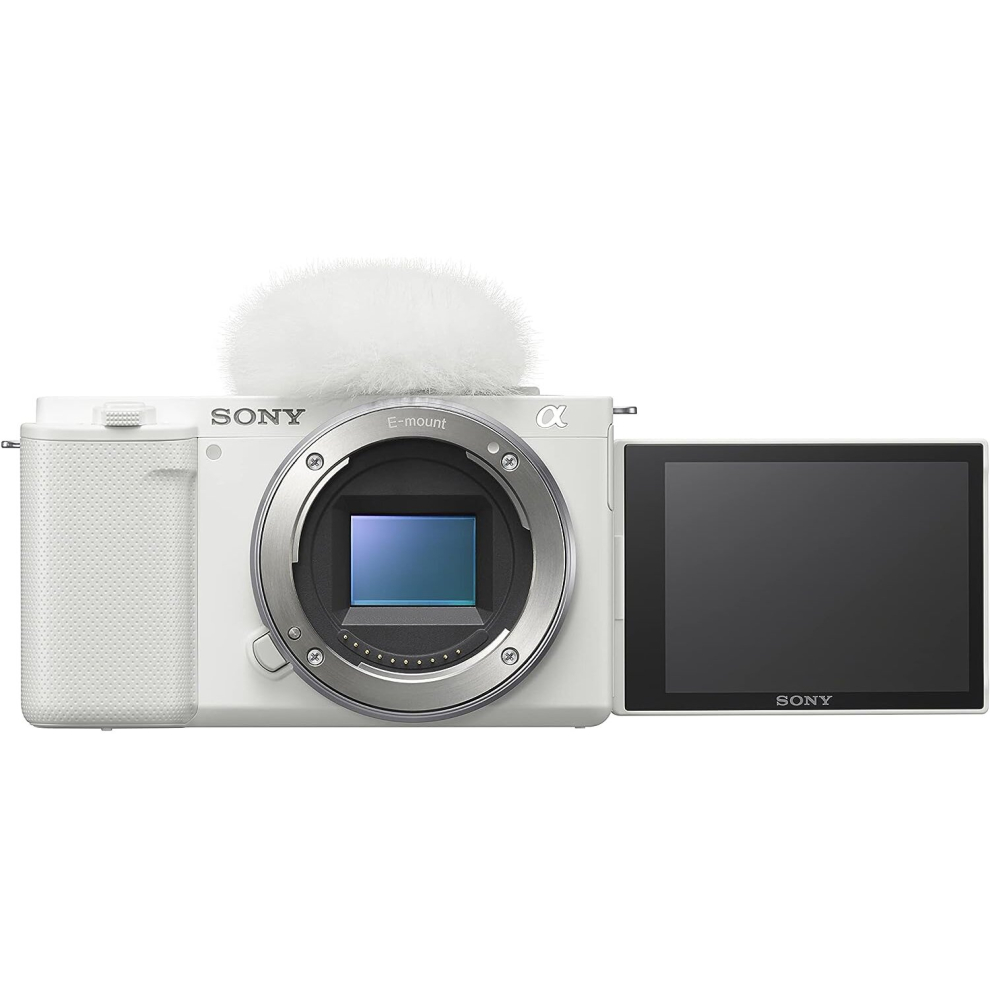 Sony ZV-E10 Mirrorless Camera Body (ILCZV-E10) (White)
