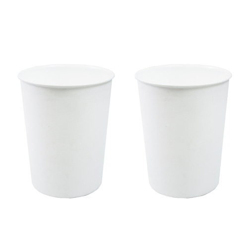 Vibrance Waste Paper Basket White PK2