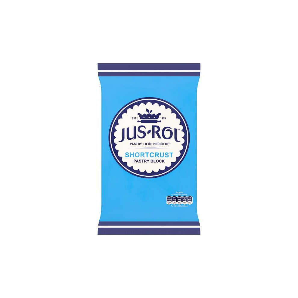 Jus-Rol Shortcrust Pastry Block 1.5kg (Case of 4, 4 x 1.5kg)