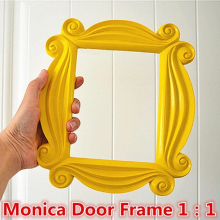 TV Series Monica Door Frame Wood Yellow Photo Frames Collectible Home Decor Collection Cosplay Gift