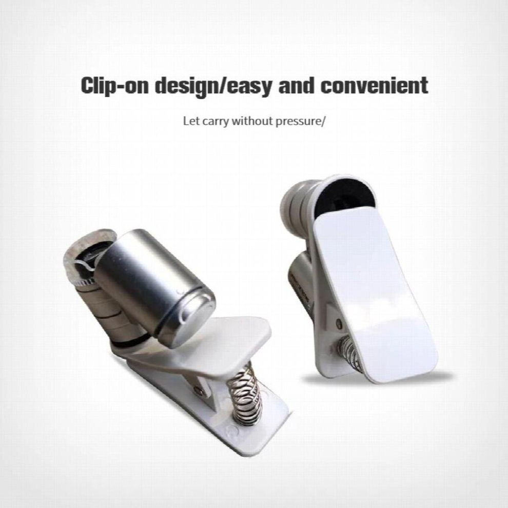 Light 60X Handheld Magnifying Glass Mini Pocket Microscope Loupe Currency Detector Jeweler Magnifier With Led