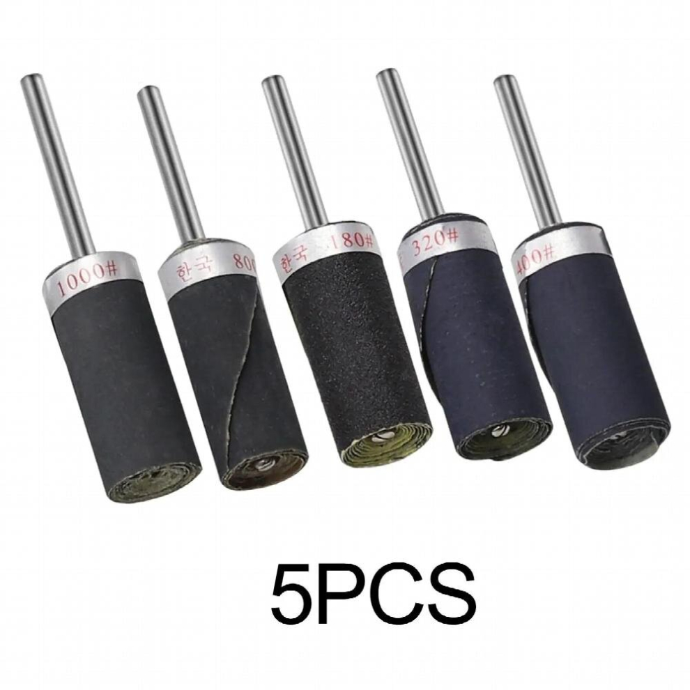 5Pcs Grinding Polishing Head Rotary Tools 3Mm Shank Multifunction Diy Sandpaper Polishing Rod Grinding Wheel Burr Bit For 885668219830