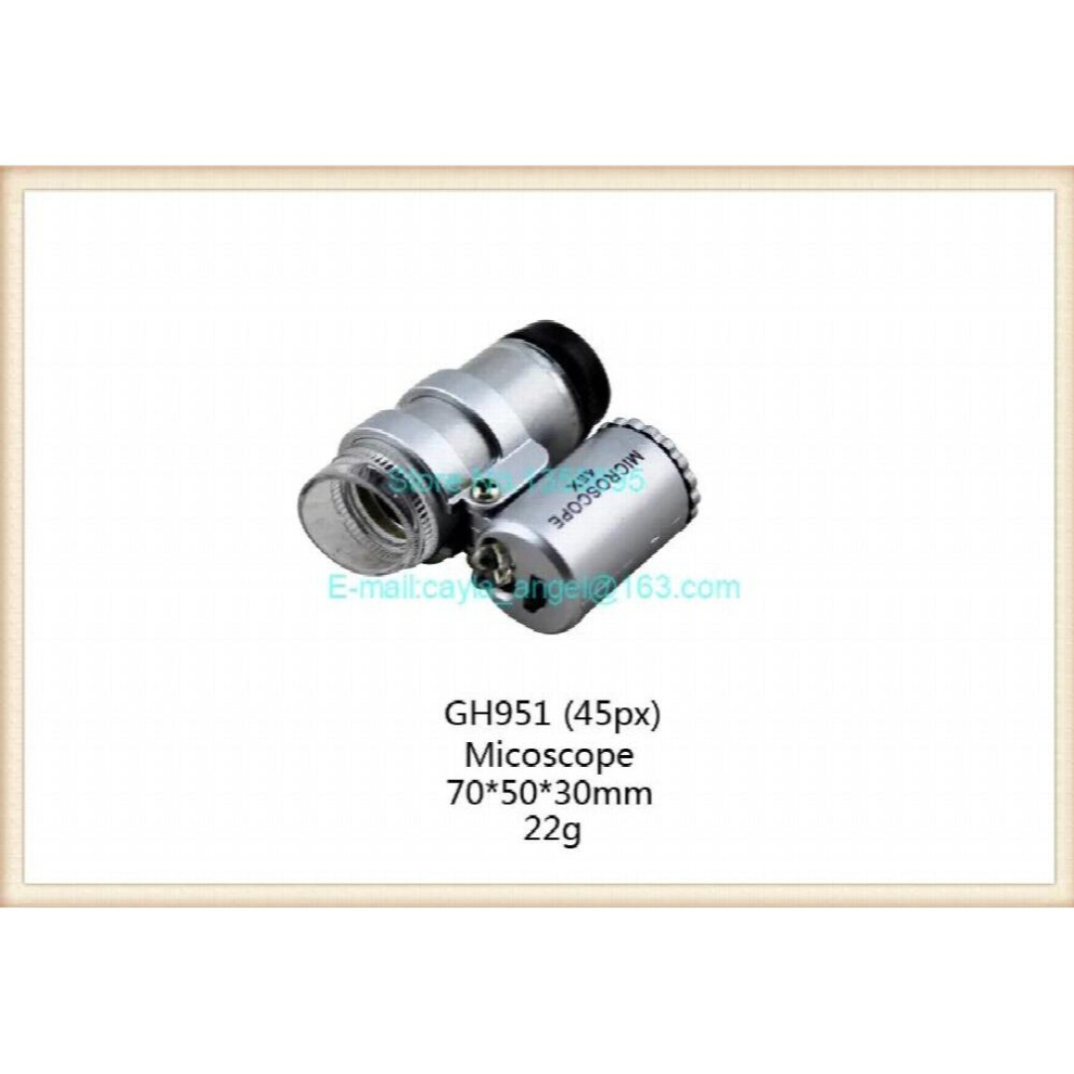 Light Pocket Magnifier Focus Ajusting Lens Barrel,45X Microscope Loupe Led Currency Uv Illuminating Magnifying Glass Magnifiers
