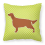 Irish Setter Checkerboard Green Fabric Decorative Pillow Green 1