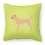 Border Terrier Checkerboard Green Fabric Decorative Pillow 1