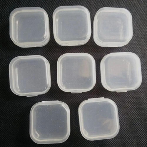 20Pcs/lot Square Mini Clear Plastic Storage Containers Box with Lids for Small Items 1