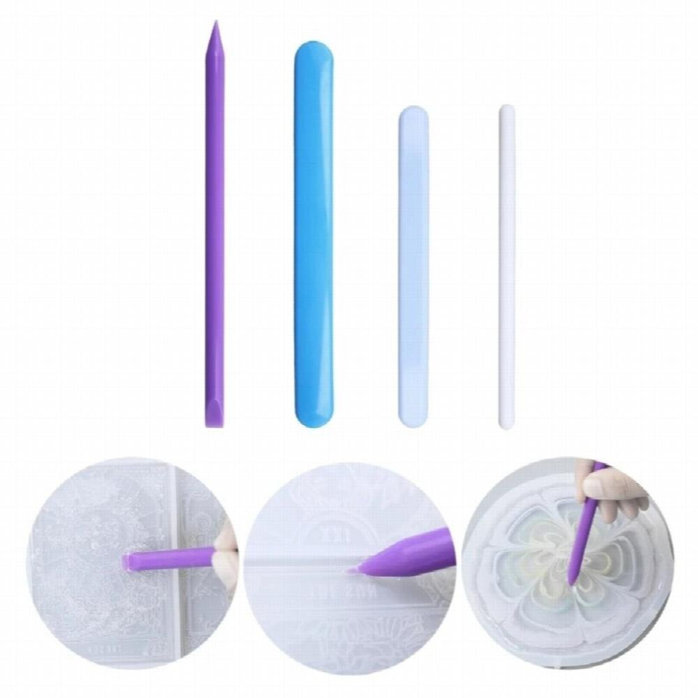 4Pieces Reusable Stirrer Stirring Rod Diy Craft Defoaming Bar Resin Sticks Paint 885668230972