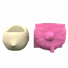 Filbert Pen Holder Silicone Mold Succulent Flowerpot Clay Cement Plaster Molds