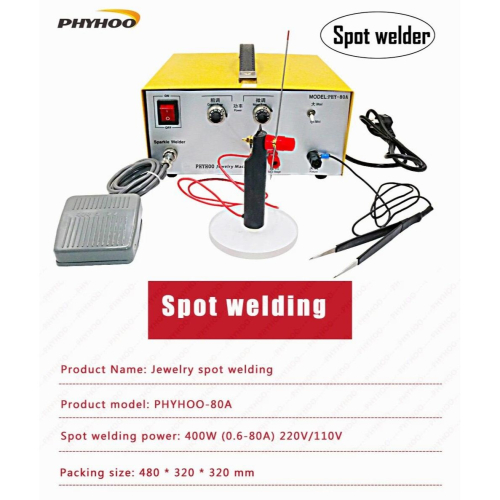 80A Spot Welding Hand Held Pulse Spot Welder Welding Machine Welding Machine And Silver Jewelry Processing 2