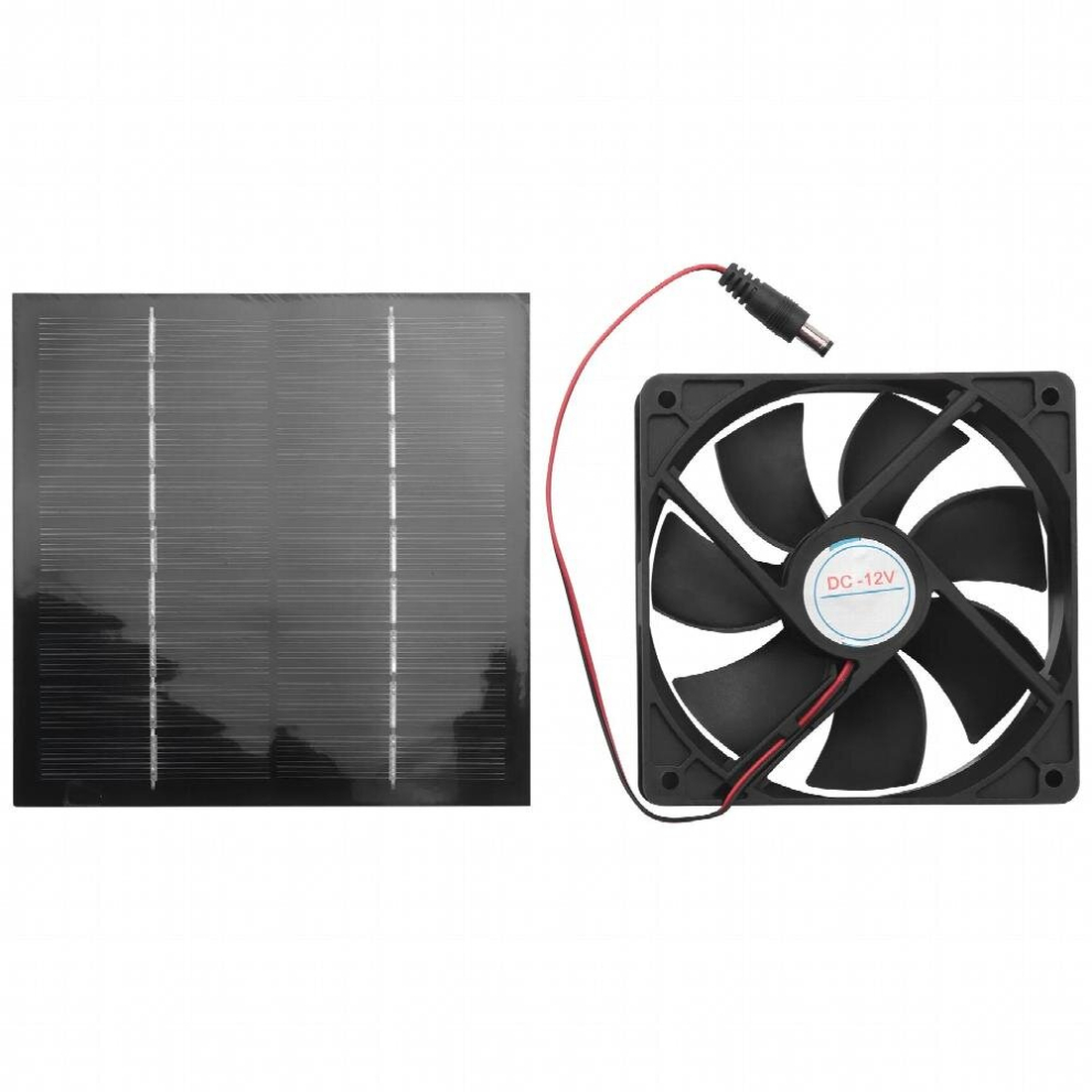 20W Solar Exhaust Fan Air 6 Inch Mini Ventilator Solar Panel Powered Fan For Dog Chicken House Greenhouse Rv 885668237599