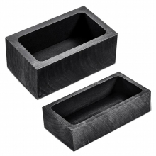 2 Graphite Ingot Molds Silver Metal Aluminum Copper Melting Crucible Molds (4 X 2 X 1 Inch,3.93 X 2.36 X 1.57 Inch)