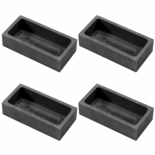 4 Piece 1 KG Graphite Ingot Mould Casting Ingot Crucible Mould Silver Ingot Mould Melting Casting Refining