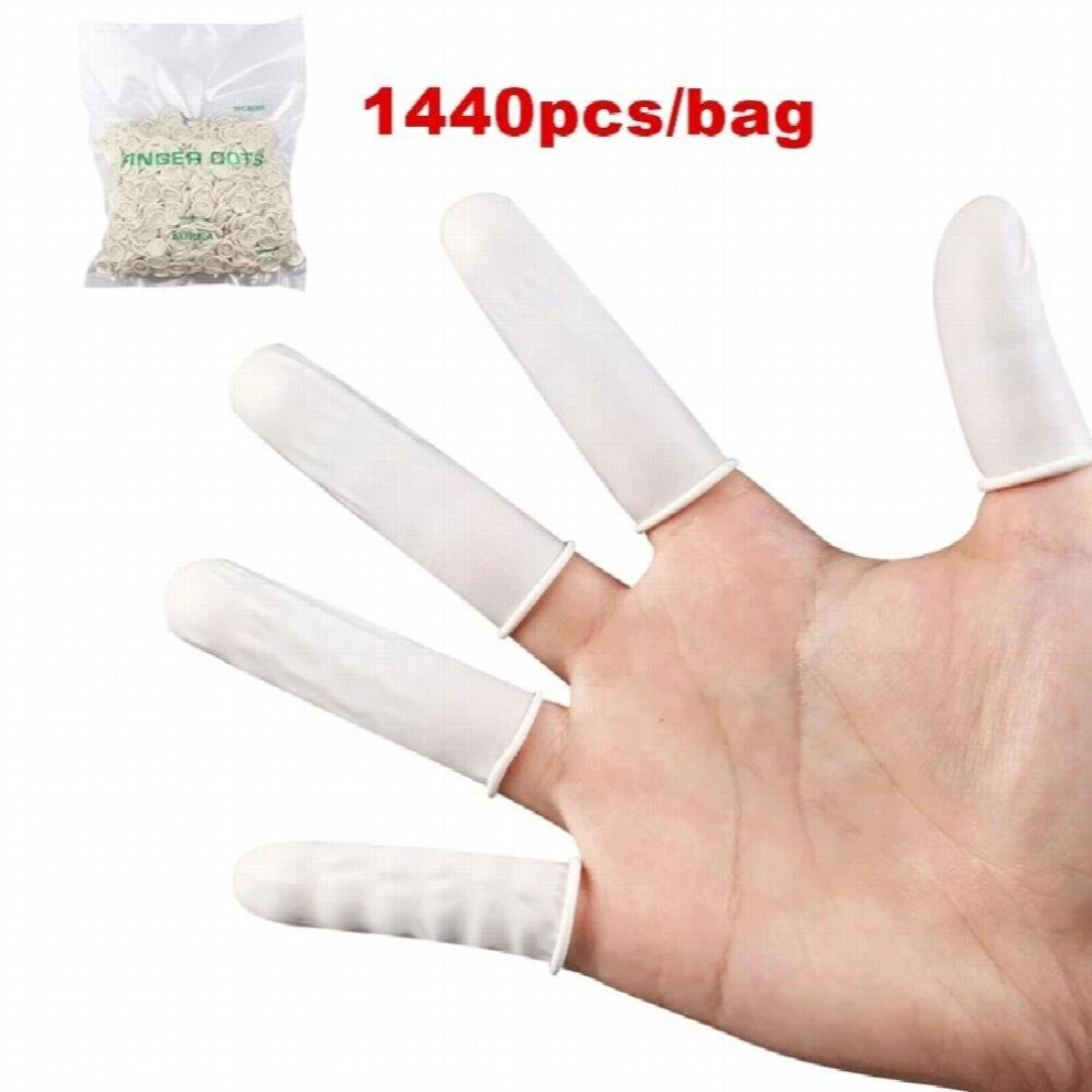 1440Pcs/Bag Protective Fingertip Natural Rubber Gloves Disposable Latex Finger Cots For Workplace Safety Anti-Slip Finger Cot 885668245495