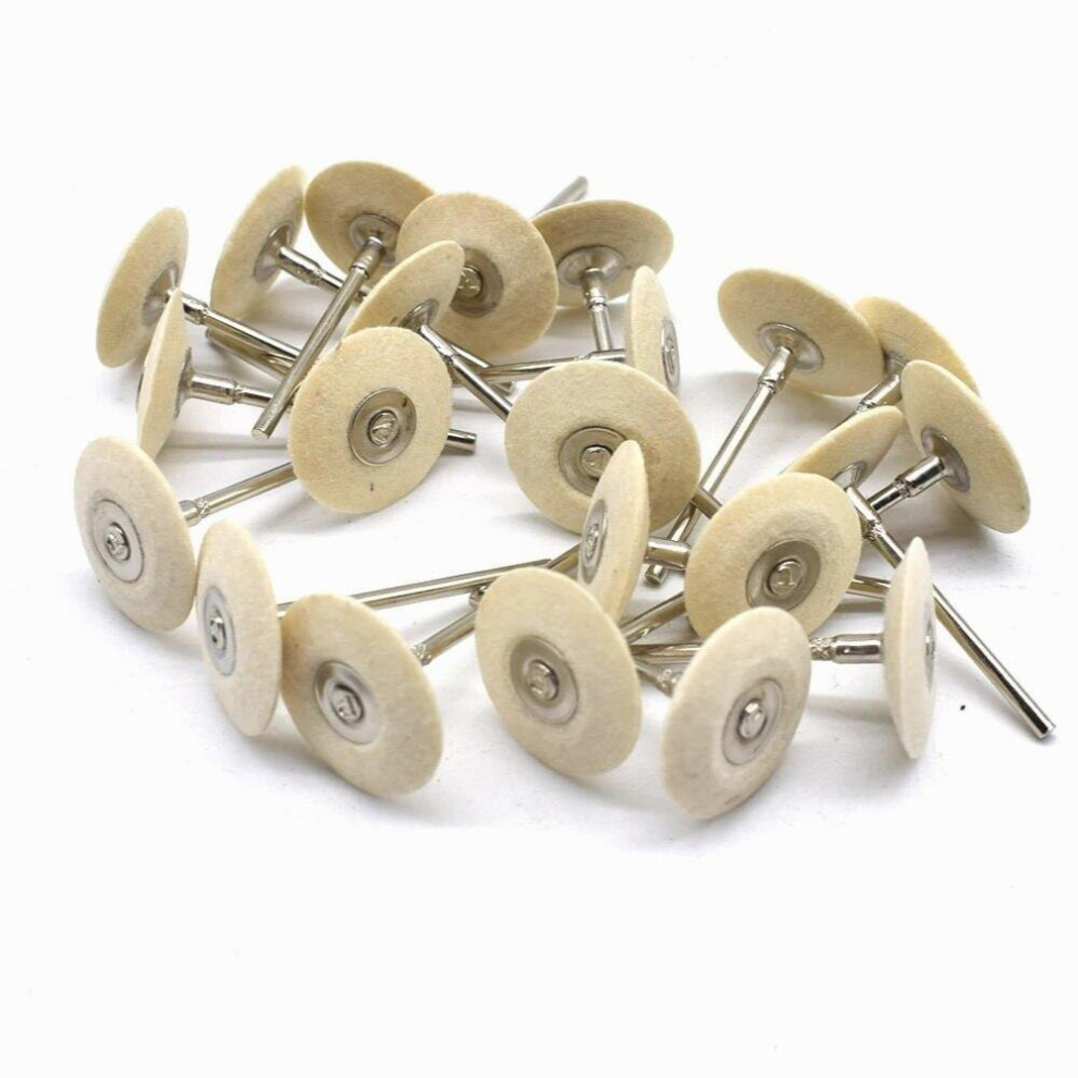 50Pcs High Velvet Wheel Brush Felt Wheel 2.35Mm Shank Rotary Round Polishing Buffing Tool 885668245273