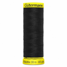 Gutermann Maraflex Elastic Stretch Sewing Thread 000 Black - 150 Metres - each