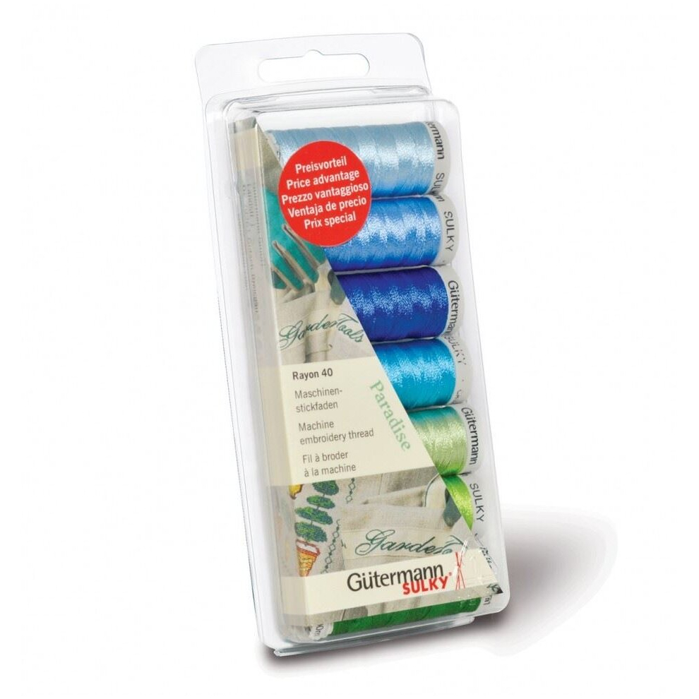 Gütermann Gutermann Embroidery Thread Box Paradise - 200 Metres - Per Pack Of 7
