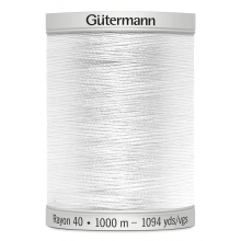 Gutermann No 40 Sulky Rayon Embroidery Thread 1001 - 1000 Metres - each