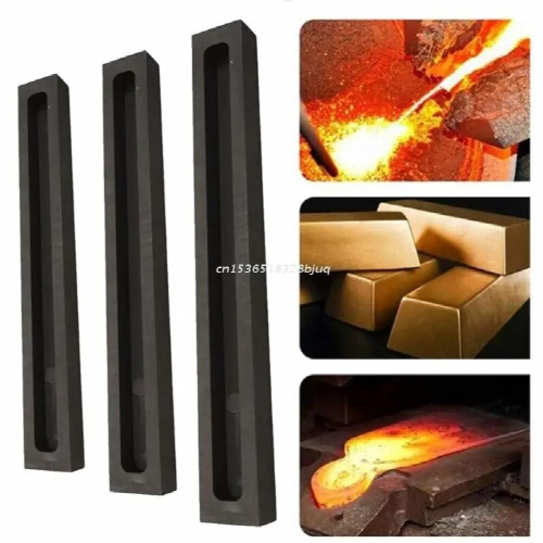 Graphite Casting Ingot Long Bar Mold for Metal Casting Melting Refining Strips 2