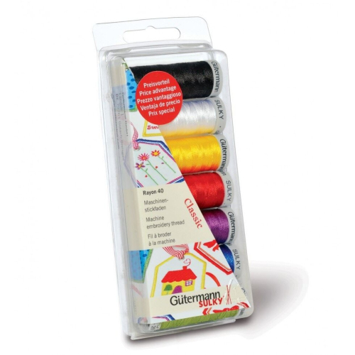 Gütermann Gutermann Embroidery Thread Box Classic - 200 Metres - per pack of 7